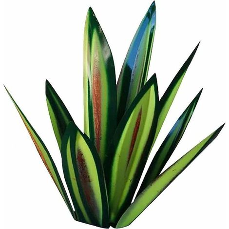 Tequila rustique Sculpture en métal Agave Fer Art Agave Sculpture Statue Jardin Art de jardin Décoration 35cm Green Garden Décor