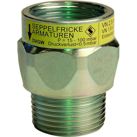Seppelfricke SEPP Gas Gasströmungswächter Typ K i/a Rp1"xR1" (DN25) 2,5m³/h Typ 5444, 0210375
