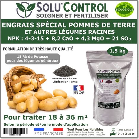 Engrais Spécial Pommes de terre et autres légumes racines, SoluControl - Sachet de 1,5kg (1/5)