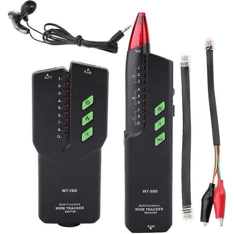MESTEK WT-58D Testeur de câbles réseau portable - Détecteur de lignes téléphoniques (1/5)