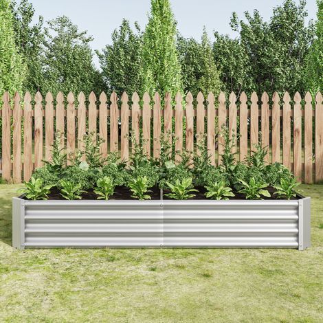 AMXCNOY Hochbeet Metall Pflanzenbeet, Hochbeet für Garten aus robustem Stahlblach mit stabilem Design, Protection contre la corrosion et longue durée de vie, Hochbeet Baukit ohne Boden, Idéal pour les (1/5)