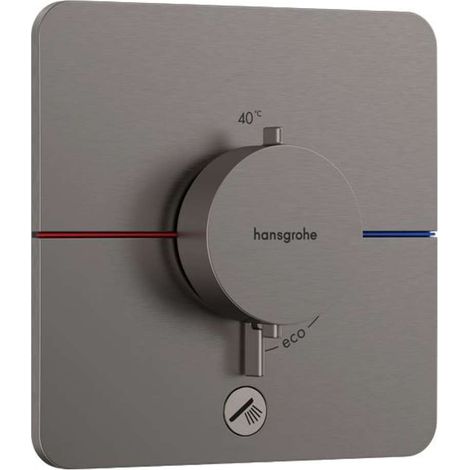 Hansgrohe ShowerSelect Comfort - Grifo termostático empotrado, cromo negro cepillado 15589340 (1/4)