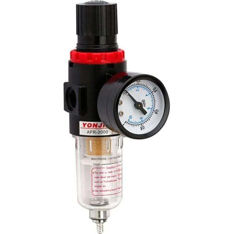 Filtre à air régulateur, séparateur d'eau de compresseur, séparateur d'huile d'eau de filtre, huile d'eau de filtre de compresseur, appliquer pour filtrer l'humidité, protéger les outils à air comprim (1/4)