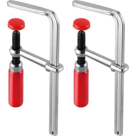 Schraubzwingen Set 2 Stück 160mm Spanntiefe 60mm mit rutschfestem Griff (1/5)