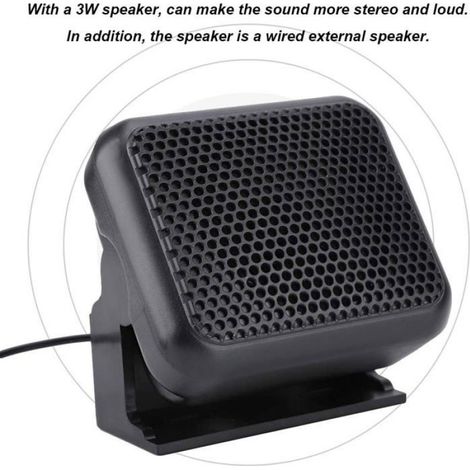 Haut Parleur Externe Nsp100, Mini Haut Parleur Filaire Portable Universel Hautparleur Radio Universelle Barre De Son Avec Câb[F157] (1/5)