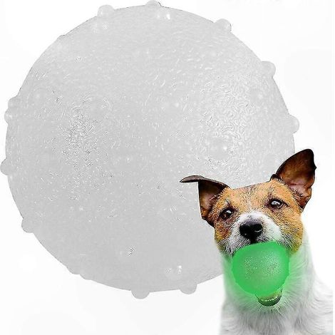 Leuchtender Hundeball, interaktives Nachtspielzeug mit Quietscher, Jagd- und Bewegungsspiel für Welpen, 6 cm, ideal für Training und Unterhaltung. (1/5)
