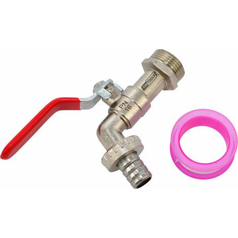 Awtools kran ogrodowy cynk niklowany 3/4" gwint zewnętrzny 1"