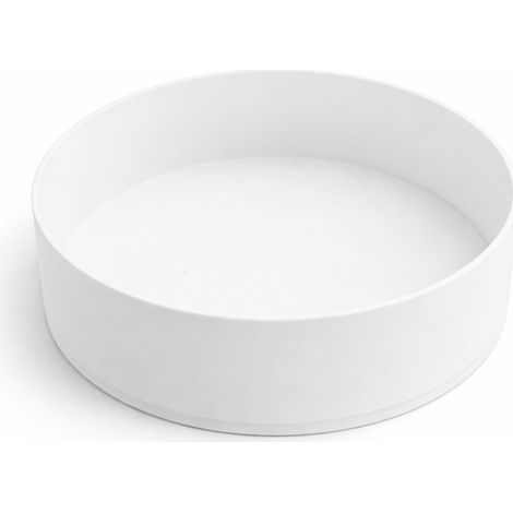 Vassoio organizer girevole a 360°, bianco, per spezie e cosmetici