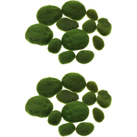 24 piezas de piedra artificial de tamaños surtidos, piedras decorativas falsas para arreglos florales, jardines de hadas, etc.