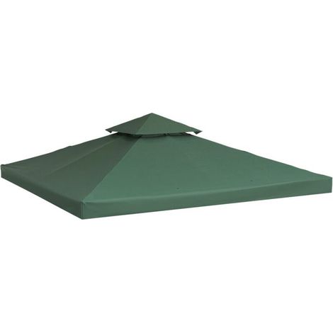 Replacement canvas for 3 x 3 m gazebo tent, dark green (1/5)
