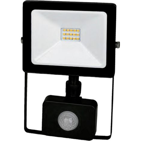 PROYECTOR LED EXTRAPLANO IP65 CON SENSOR DE PRESENCIA Y CREPUSCULAR 50W 6500K 120º 230V NEGRO