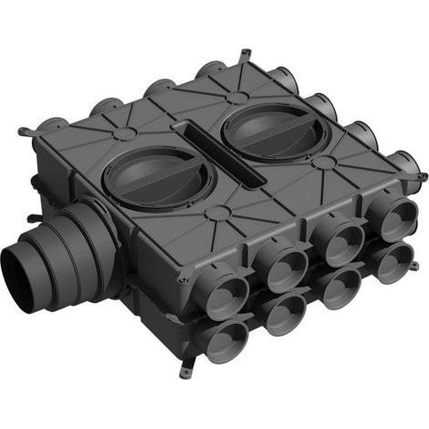Wolf Distributeur d'air DN125-180 24 embouts DN75 avec 12 bouchons, 2577597