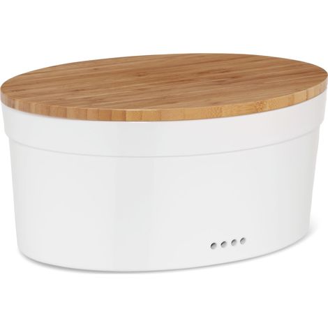 Kela Keramik-Brotkasten mit Bambusdeckel, 37 x 24 x 14 cm (1/5)