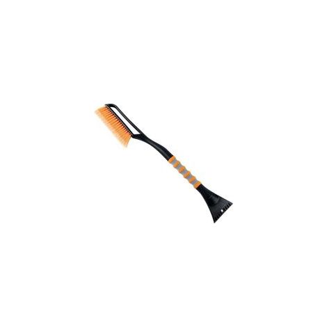Brosse à neige et grattoirs à glace de 68 cm pour pare-brise de voiture, grattoirs à neige détachables avec poignée en mousse ergonomique pour voitures,camions et VUS(ABS robuste,brosse en PVC,orange)