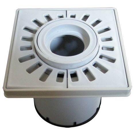 Support de grille d 110mm/147x147mm avec grille en acier inoxydable 140x140mm