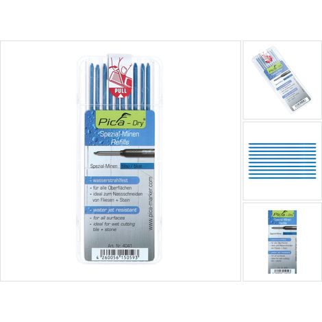 Portamine Pica-drydesignazione: Confezione da 10 mine blu