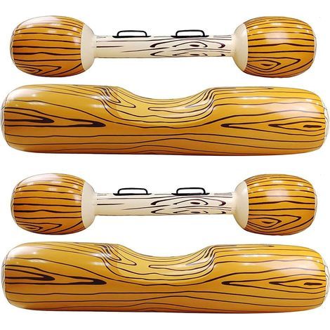 Schwimmender Baumstamm – Aufblasbares Wasserspielzeug für den Pool – Team-Kampfspiel – 4er-Set (1/5)