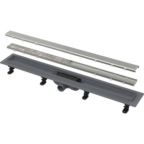 Alcadrain Duschrinne mit Rand für den Beidseitiger Rost 750mm (1/3)