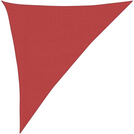 Vela Parasole  Telo Ombra  Parasole a Vela 160 g/m² Rossa 3x4x5 m in HDPE (1/4)