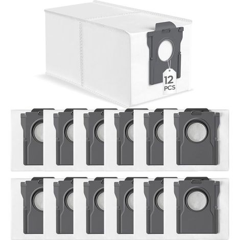 12 PCS Sac Aspirateur pour Dreame L10s Ultra Gen 2 3,L10s Pro Ultra Heat,L20/L30s/L40/L40s/L50/X30/X40/X50 Ultra,L20 Ultra/X50 Ultra Complete,L40 Ultra AE,X30/X40 Pro,Mova S70 E30/40 P50/50s Z60 Ultra (1/5)