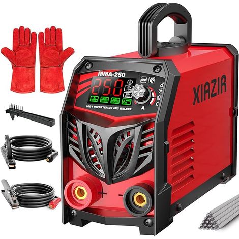 Poste à souder à l’arc 250A 220V avec écran LED, soudeuse portable à onduleur IGBT avec Hot Start, Arc Force & Anti-Stick, kit complet pour bricolage, atelier & ferme (1/5)