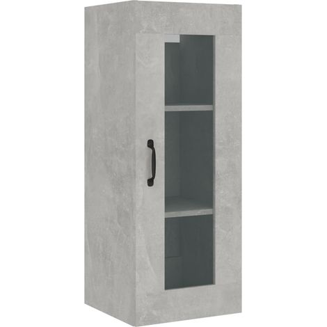 Hängeschrank Betongrau 34,5x34x90 cm vidaXL