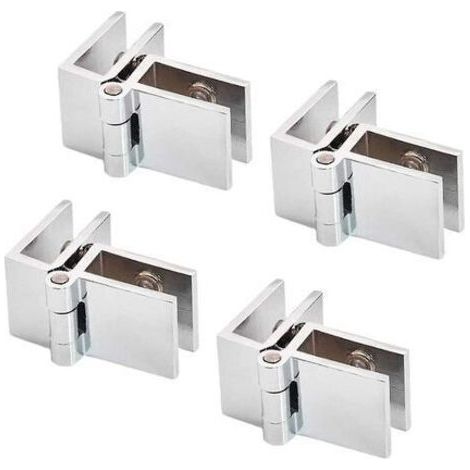4 pièces 90 charnière de porte en verre, charnière de porte en verre en acier inoxydable, charnière pliante en verre, charnière de pince de porte (1/5)