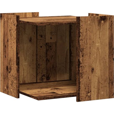 vidaXL Recinto Lettiera Gatti Legno Vecchio 53x53x51 cm in Truciolato (1/5)