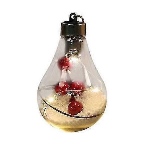 Décorations de Noël - Boule de Noël LED transparente - Pendentif sapin de Noël lumineux (1/3)