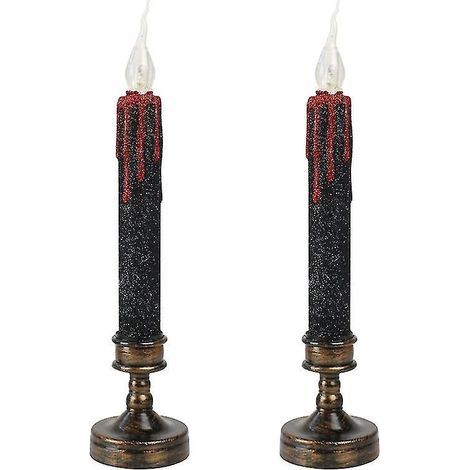 Lot de 2 lampes bougies pour décorations d'Halloween (1/3)