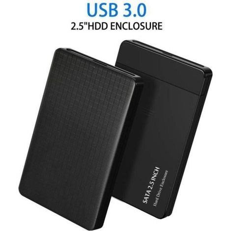 Boîtier de Disque Dur Externe USB 3.0 Alivier - Noir - 2 To - 2.5" - Plaid Design (1/4)