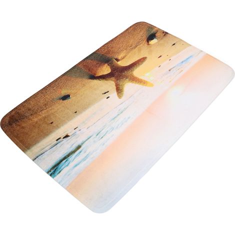 Tapis de Porte 41x60cm Doux Confortable Respirant Anti-Poussière Design Élégant pour Salle de Bain Cuisine Modèle B (1/5)