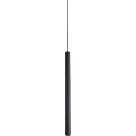 Ideal Lux LOOK Suspension extra-plate de 25 cm, noire, 1 LED 220 lm 3000 K