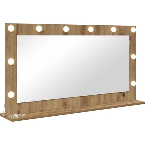 Miroir de vanité Rectangulaire Chêne artisanal 100 x 55 x 18 cm