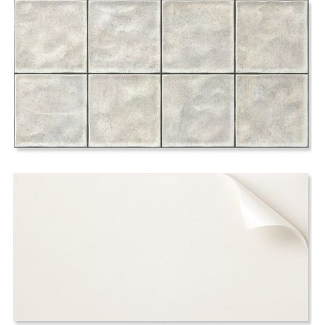 Azulejos de pared de vinilo autoadhesivos con textura de azulejo cer谩mico, 10x40x20 cm.