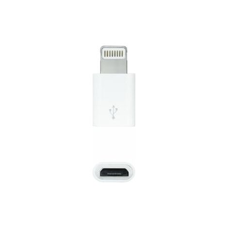 NANOCABLE 10.10.4100 - Adattatore da Lightning a Micro USB, Lightning/maschio - Micro B/femmina, White (1/4)