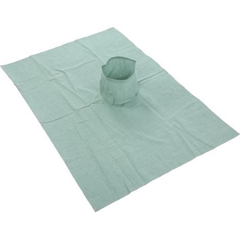Drap/couverture de massage en coton avec ouverture pour le visage, pour salon de beauté (70 x 100 cm), vert/noir (1/5)
