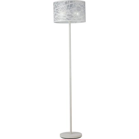 "Piantana BATIK in acciaio bianco con decori a taglio laser" (1/2)