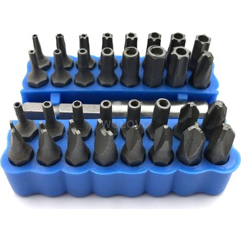 Set de pointes de sécurité inviolables avec porte-pointes d'extension magnétique, avec pointes creuses, clés et Torx (1/5)