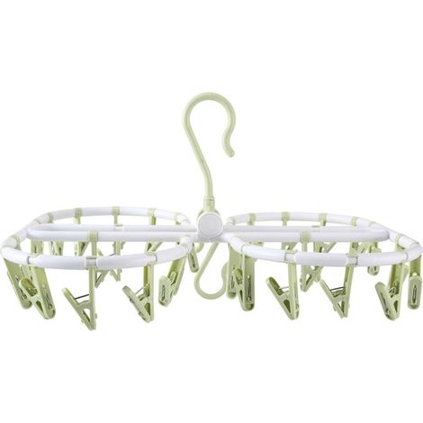 Chaussettes de sous-vêtements coupe-vent rondes pliantes 32 pinces à linge étendoir à linge