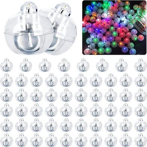 Un ensemble de 60 mini lumières LED convient pour des décorations colorées pour diverses occasions telles que des ballons, des lanternes en papier, des mariages, des anniversaires, Halloween, Noël, et (1/5)