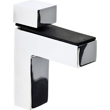 Soporte Regulable para Baldas de Cristal y Madera  Fabricado en Zamak  Acabado en Cromo Brillo  Para Baldas con Espesores de 3-40 mm  Medidas 268367 mm  Sistema de Fijación Atornillado  2 Unidades -