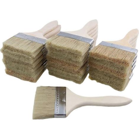 Lot de 18 pinceaux et grattoirs de 4 pouces (89 mm), compatibles avec les peintures, teintures, vernis, colles, etc. (1/5)