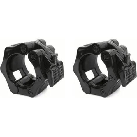 Colliers de barre à dégagement rapide, pinces de barre et clips pour haltères, accessoires d'entraînement noirs (1/5)