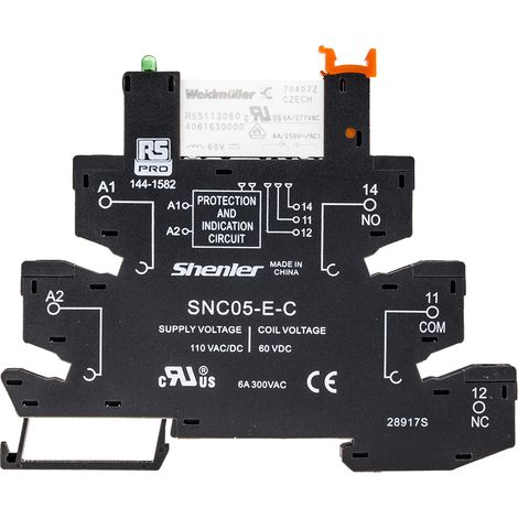 Module de relais d'interface 110V c.a., 1 RT, montage Rail DIN ( Prix pour 1 )