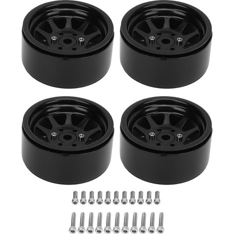 Stück 1,9 Zoll Universal-RC-Räder aus Zinklegierungsstahl für Axial SCX10 II III Crawler-Cars, schwarz (1/5)