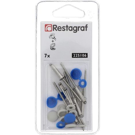 rivets épanouis ø 4 x 16 mm avec assortiment de chapo® pour plaque d'immatriculation (1/3)