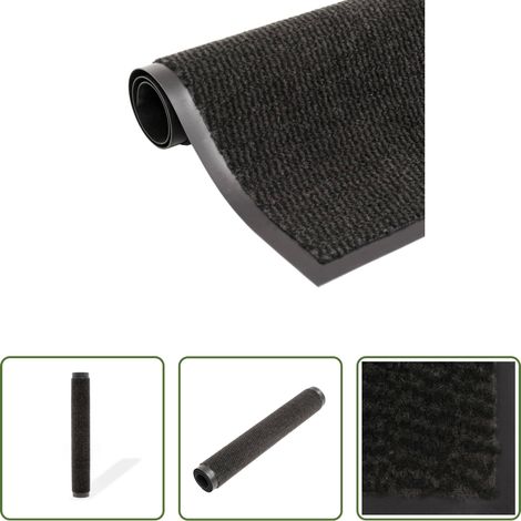 Tapis de sol -  Paillasson rectangulaire 90 x 150 cm Noir (1/5)