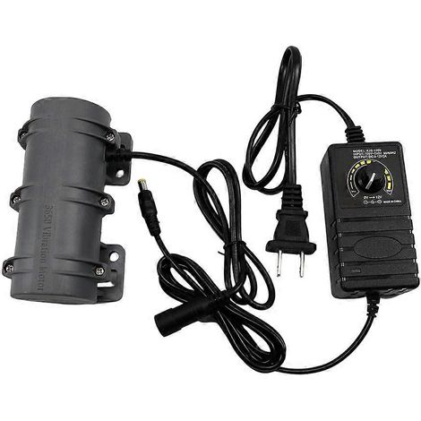 Mini moteur vibrant portable 12 V 3800 tr/min 10 W pour systèmes d'alerte, table de massage, vibromasseur à vitesse réglable, prise US (1/5)