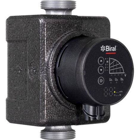 Biral HE-Umwälzpumpe PrimAX T2 25-5 180 RED G 1 1/2 230V mit Wärmedämmschale